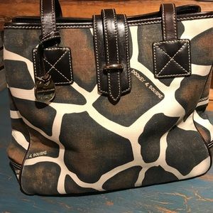 Dooney & Bourke Giraffe Print Shoulder Handbag